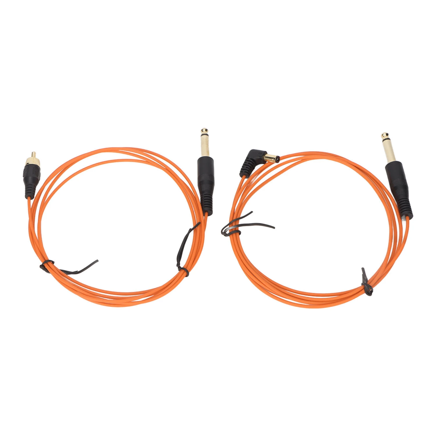 2pcs RCA Tattoo Clip Cord 5.9ft OD2.2mm Stable Current Strong Conductivity DC Tattoo Clip Cable Cord Orange