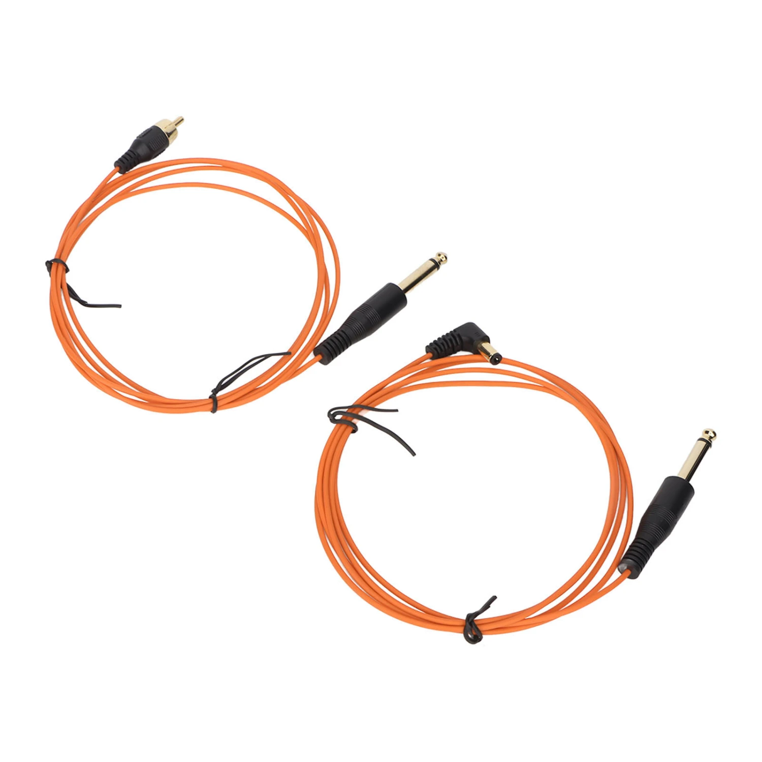 2pcs RCA Tattoo Clip Cord 5.9ft OD2.2mm Stable Current Strong Conductivity DC Tattoo Clip Cable Cord Orange