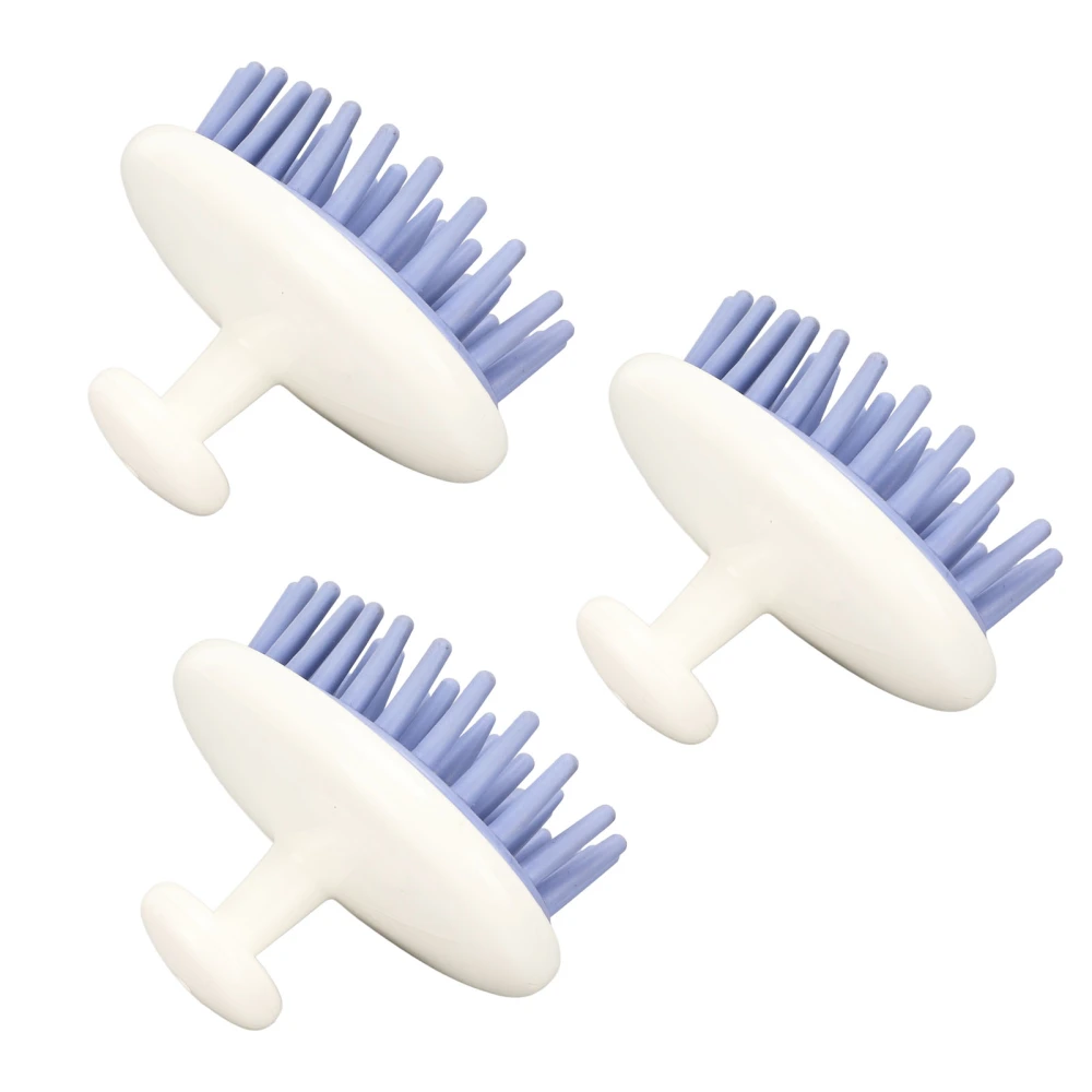 3 Pcs Scalp Massage Brush Silicone Compact Lightweight Comfortable Scalp Massager Hair Scrubber