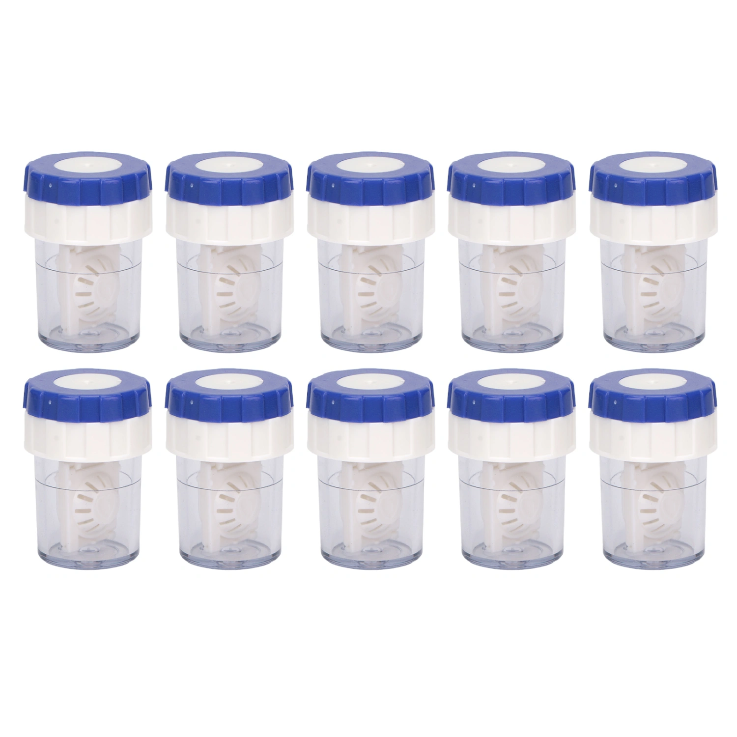 10pcs Manual Contact Lens Cleaner Professional Portable Contact Lens Washer Cleaning Soaking Case Blue
