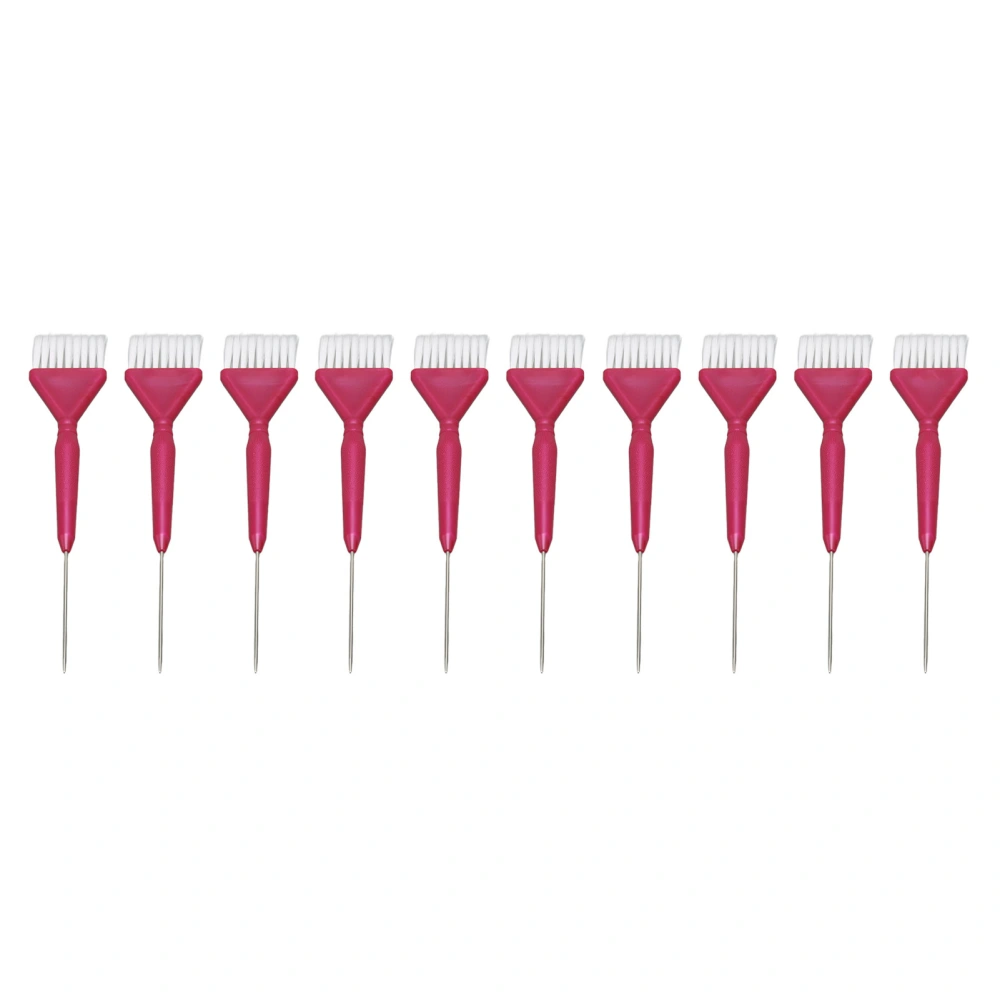 10Pcs Hair Color Brush Tip Tail Anti Skid Handle ABS Color Tint Applicator for Home Salon