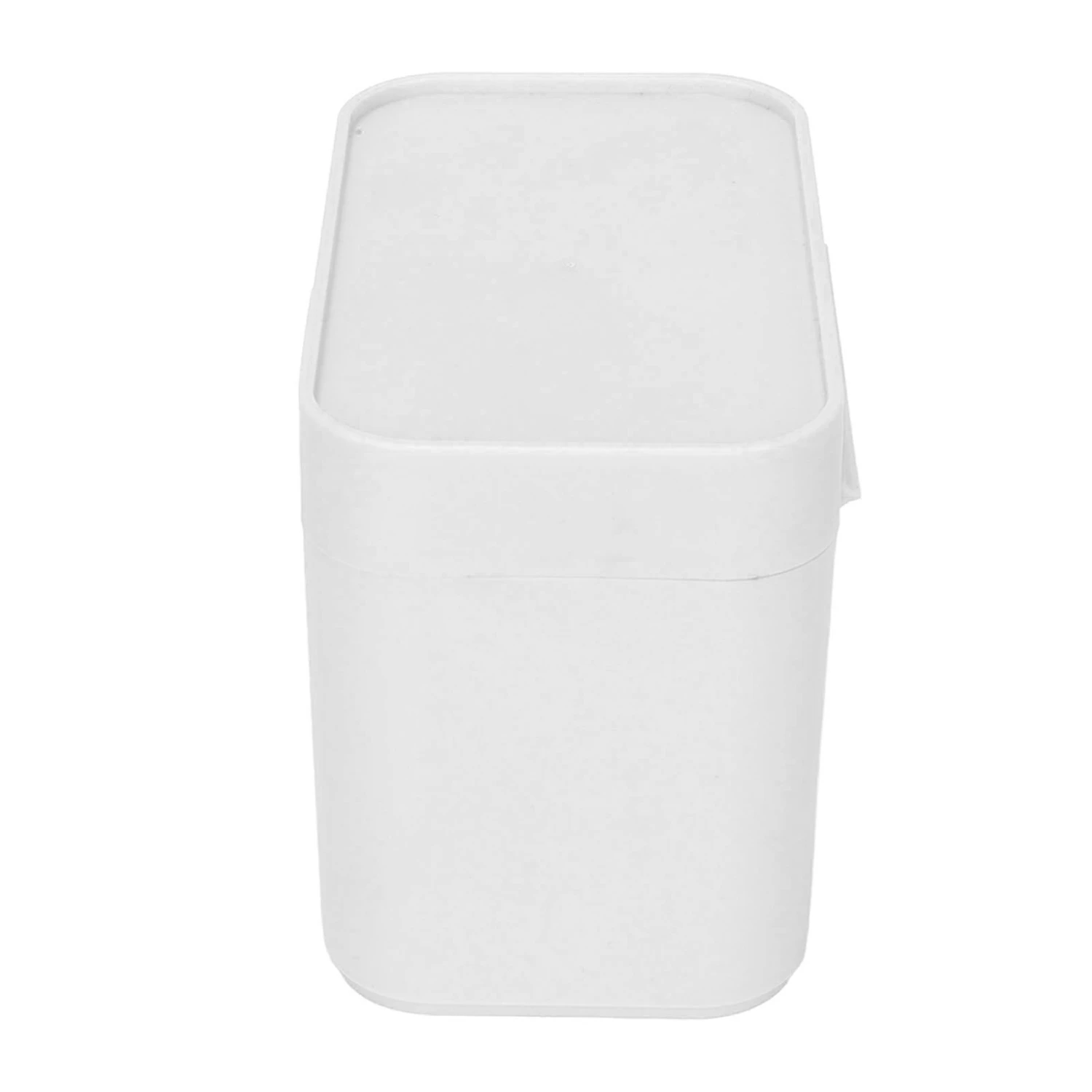 Desktop Storage Box 2 Grids Separate Multifunctional Dustproof High Capacity Single Layer Cotton Pad Organizer Grey