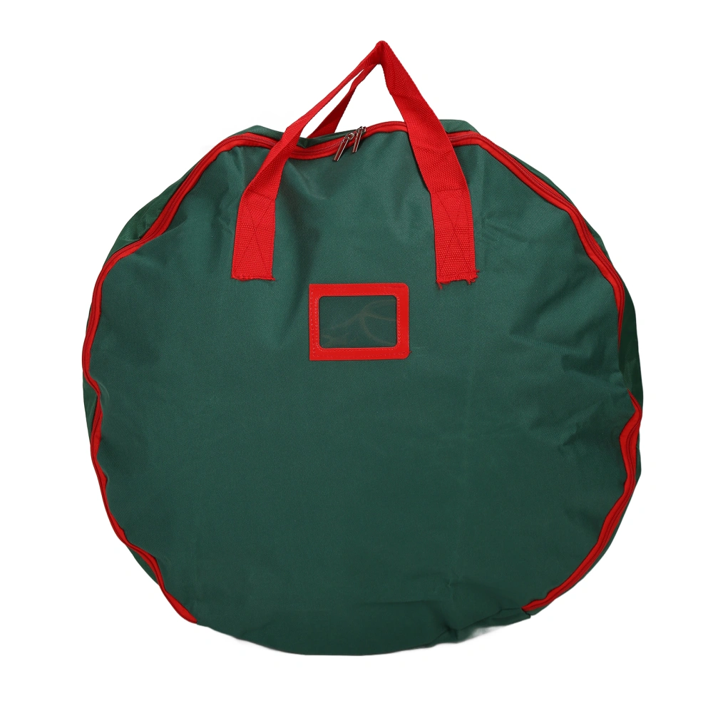 Christmas Wreath Storage Bag 600D Oxford Cloth Waterproof Tear Resistant Dual Zippered Xmas Wreath Container