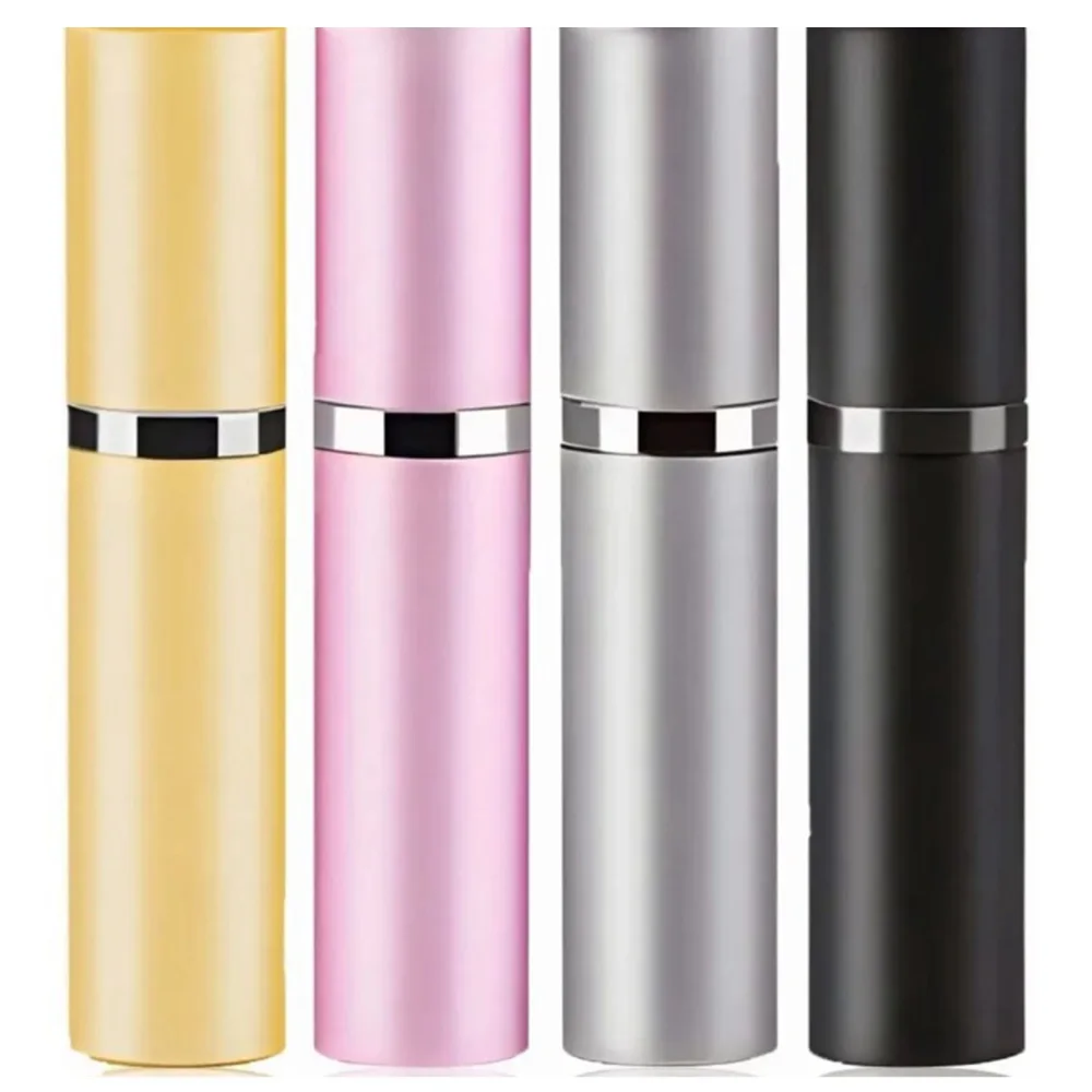 4 Pcs Perfume Bottle 10ml Aluminum Portable Good Sealing Scratch Proof Refillable Perfume Atomizer Empty Spray Bottle