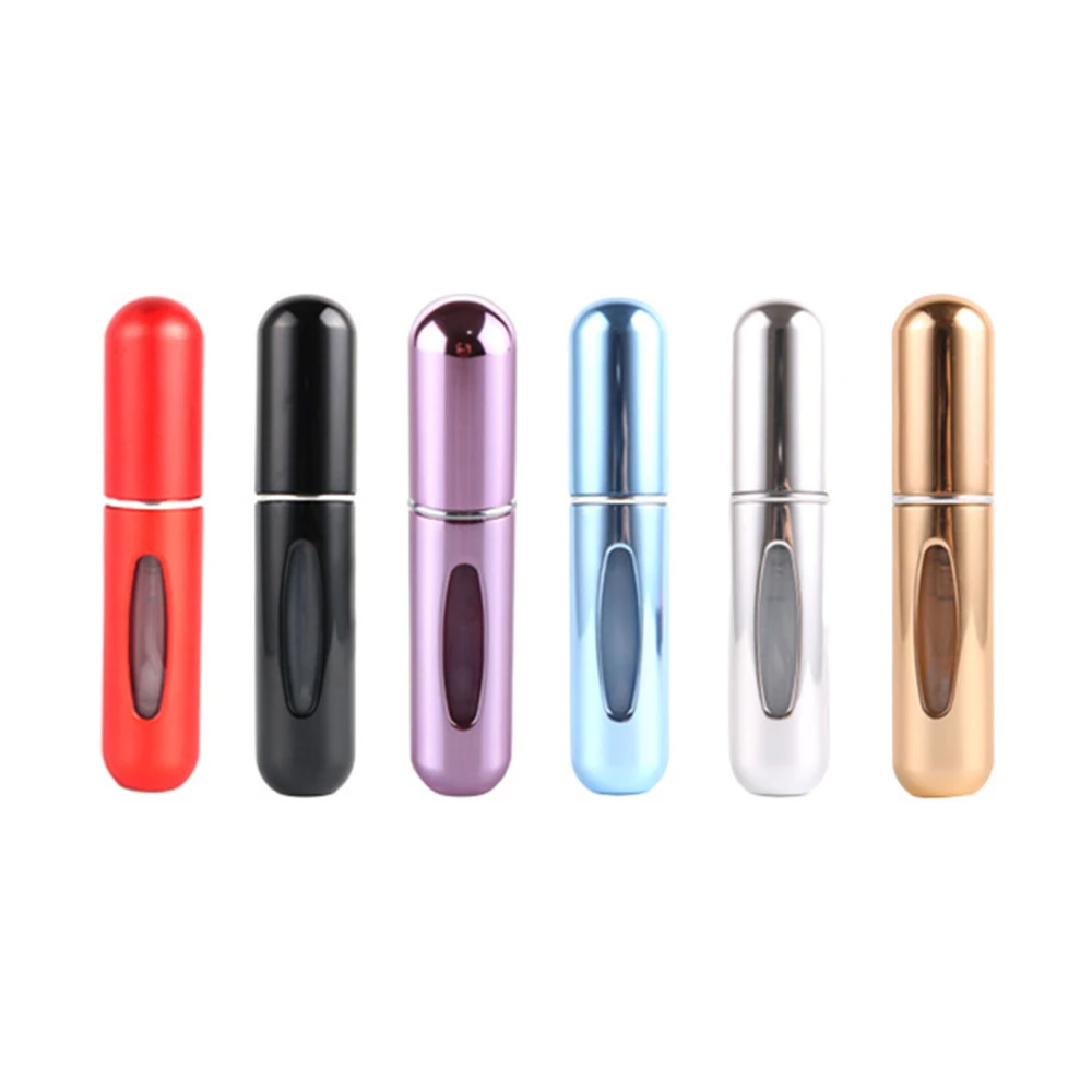 6pcs Refillable Perfume Atomizer Visible Portable Leakproof Empty Spray Bottle for Traveling 5ml