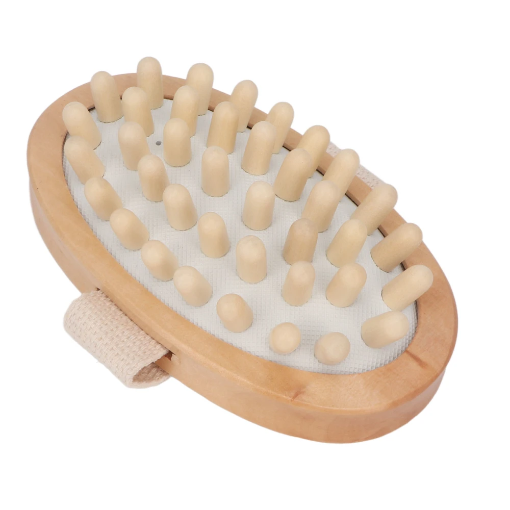 Gasbag Massager Brush Wooden Soothing Lymphatic Drainage Handheld Dry Body Gasbag Brush for Spa