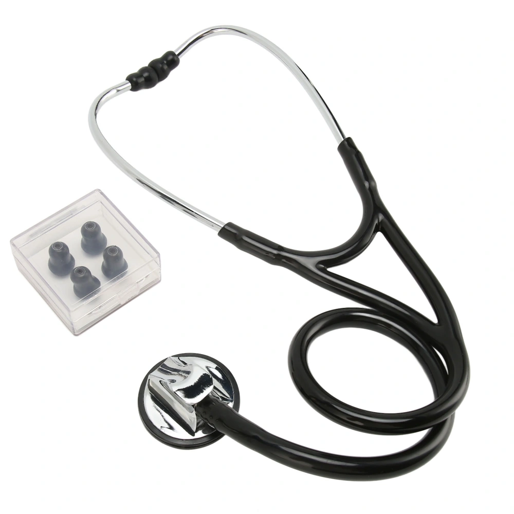 Cardiology Stethoscope Professional Single Head Medical Stethoscope for Nurses and Doctors Black