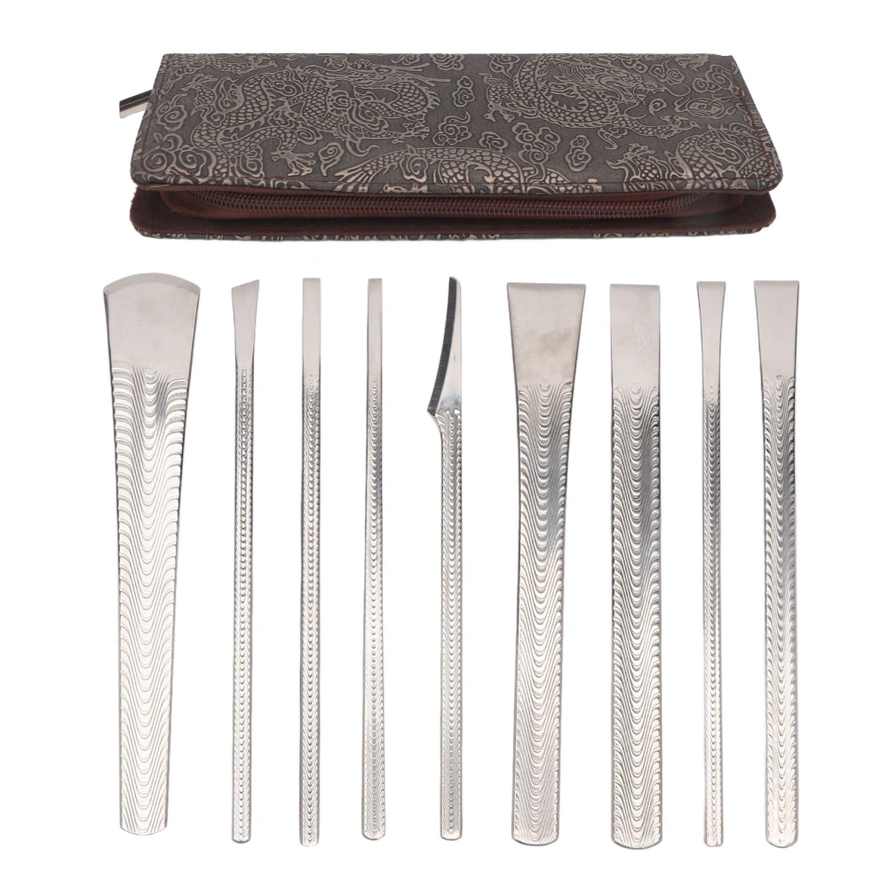 9PCS Pedicure Knife Tools Kit Professional Stainless Steel Dead Skin Horny Remover Foot Scraper Knife for Feet Care