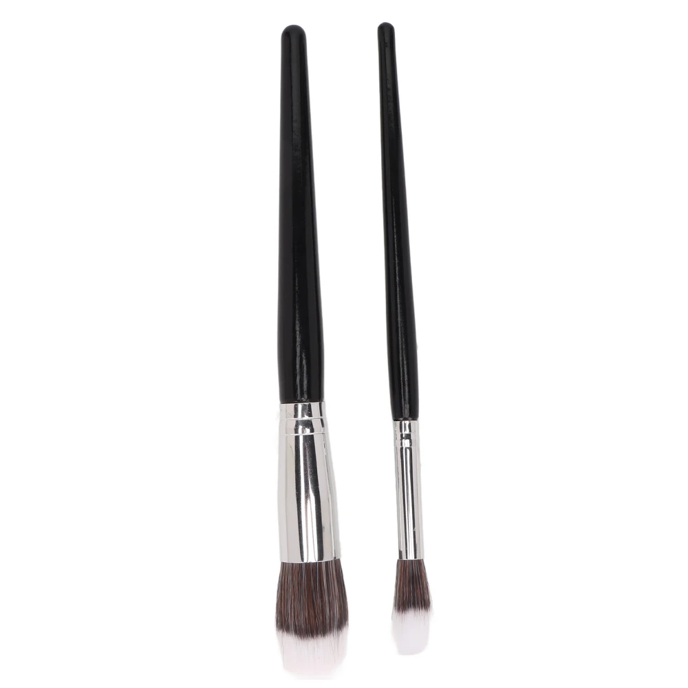 2pcs Blush Highlighter Makeup Brush Professional Soft Hair Setting Powder Brush Cosmetic Tool for Women