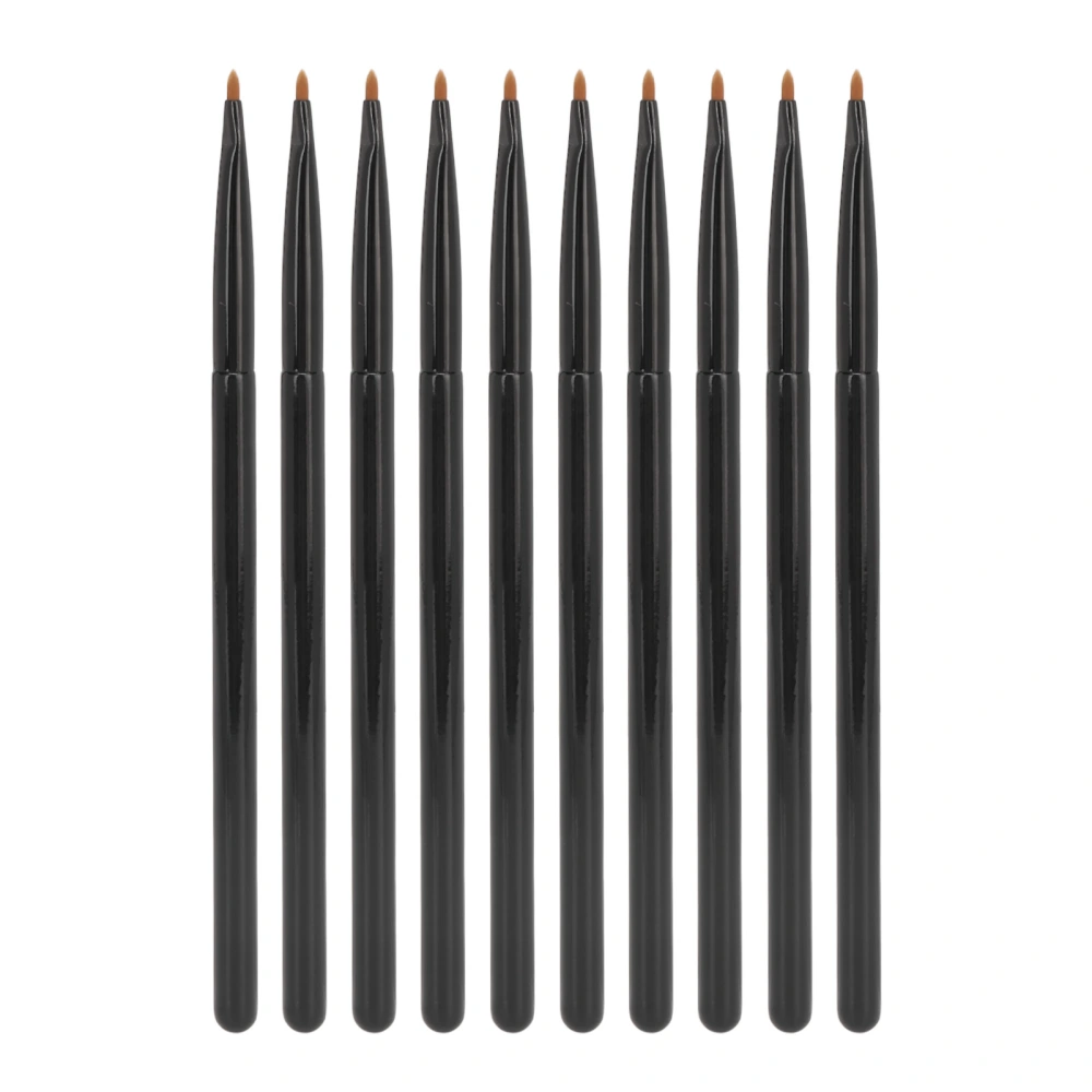 10pcs Lip Liner Brush Professional Soft Portable Detail Lip Liner Makeup Brush Tool for Cosmetic Black