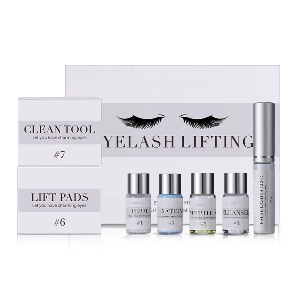 Eyelash Perm Kit Semi Permanent Long Lasting Mild Texture Complete Professional Eyelash Curling Set