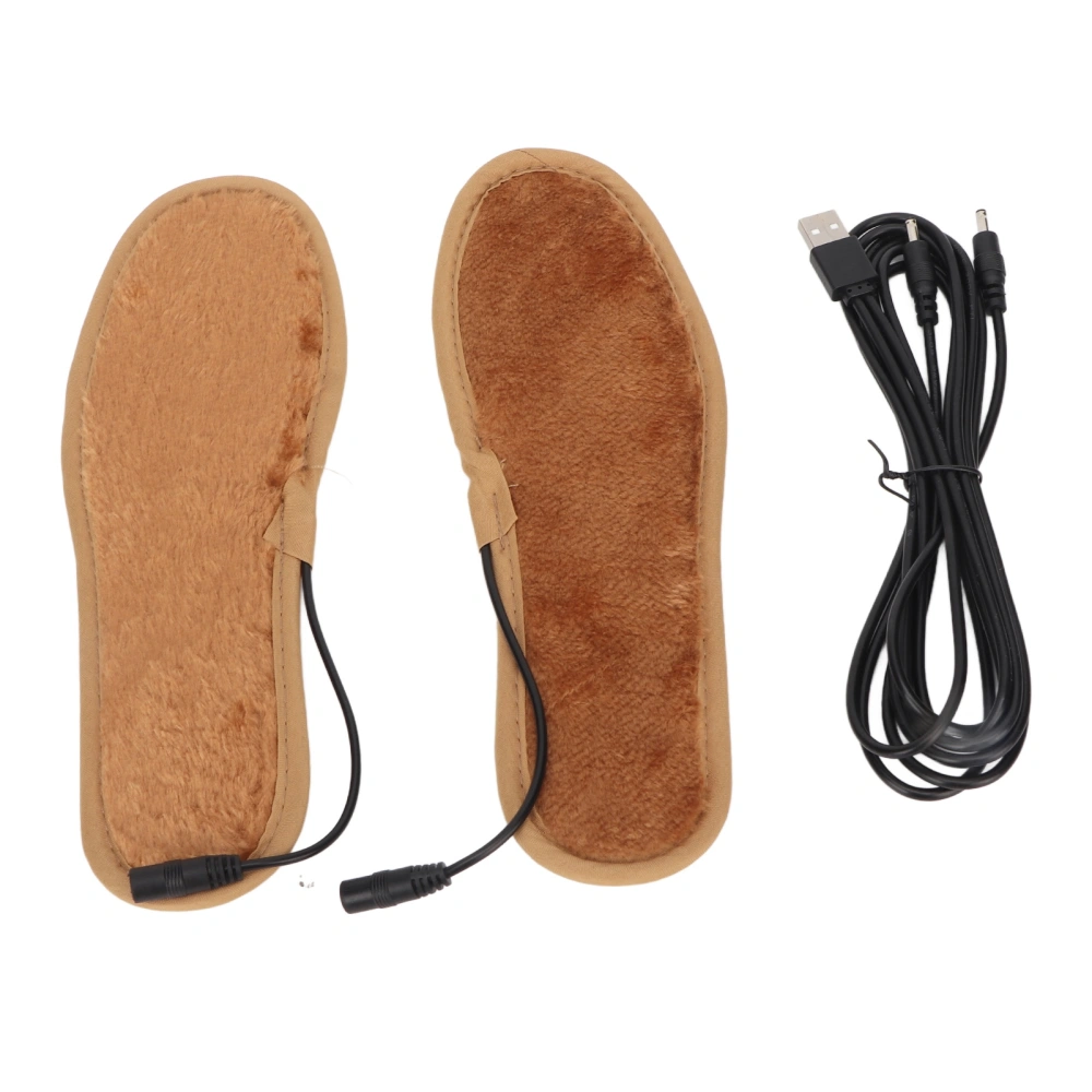 USB Electric Heated Insole Carbon Fibre Heating Foot Warmer Pad for Outdoor Camping Hiking 40‑41 Size