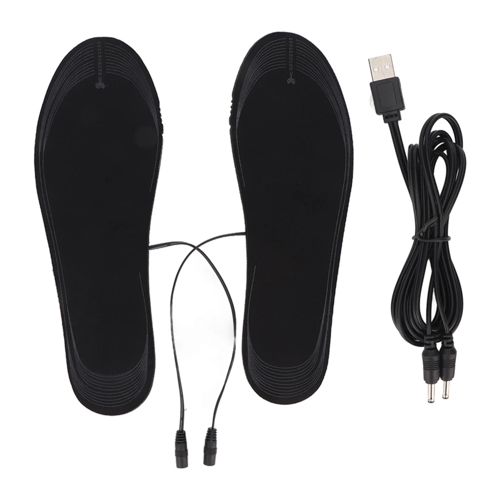 Heated Insoles USB Rechargeable Women Men Eletric Foot Warmer Washable DIY Cut for Outdoor Hunting Hiking