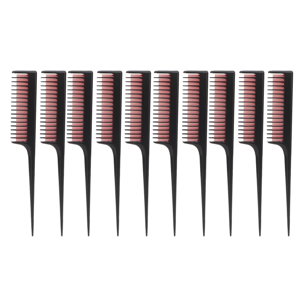 10pcs Rat Tail Teasing Comb Hair Styling Multifunctional Professional Wet Dry Hair Coloring Tail Comb