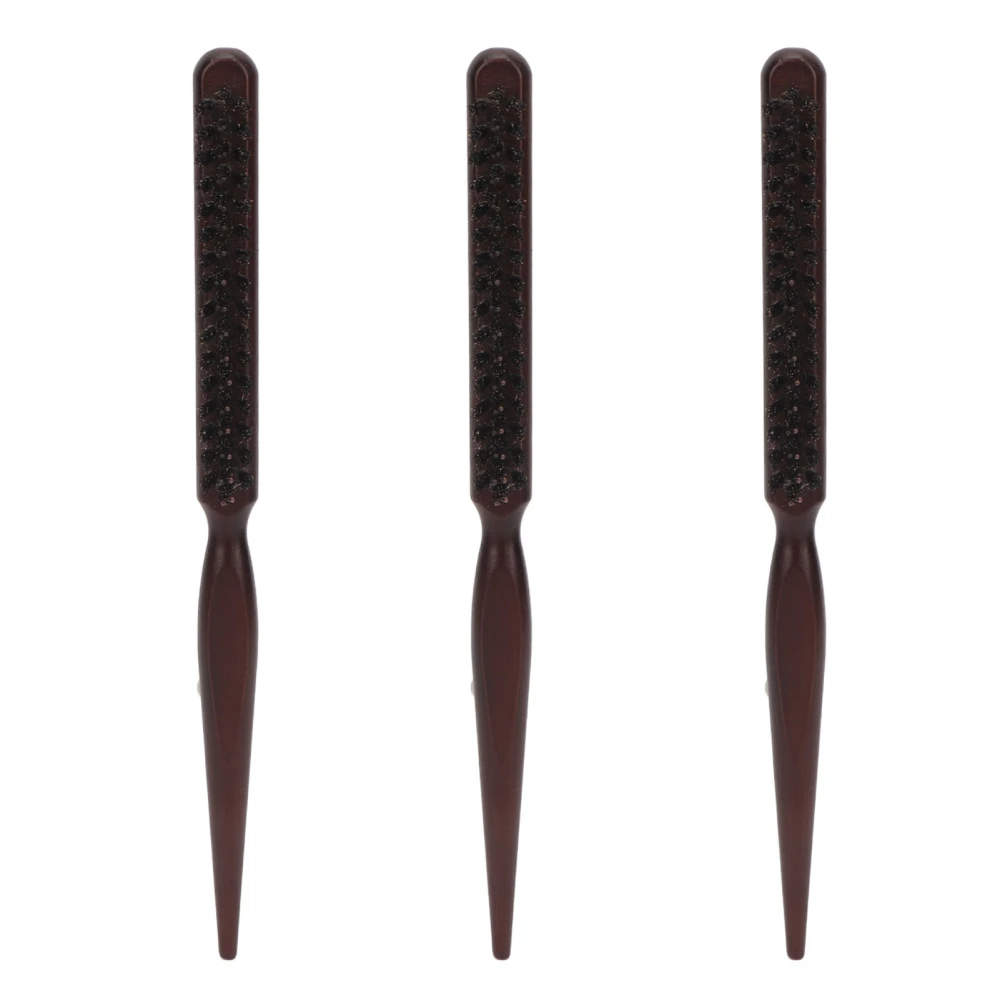 3PCS Nylon Bristle Teasing Brush Tapered Tail Hair Parting Comb Styling Hair Brush for Curly Hair Styling