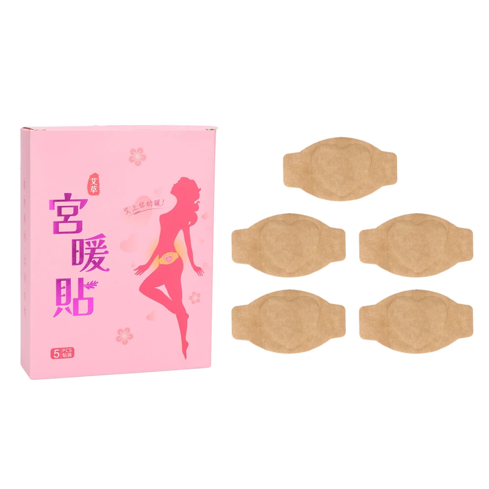 5PCS Menstruation Patch Mugwort Continuous Heating Menstrual Warm Patch for Winter Women