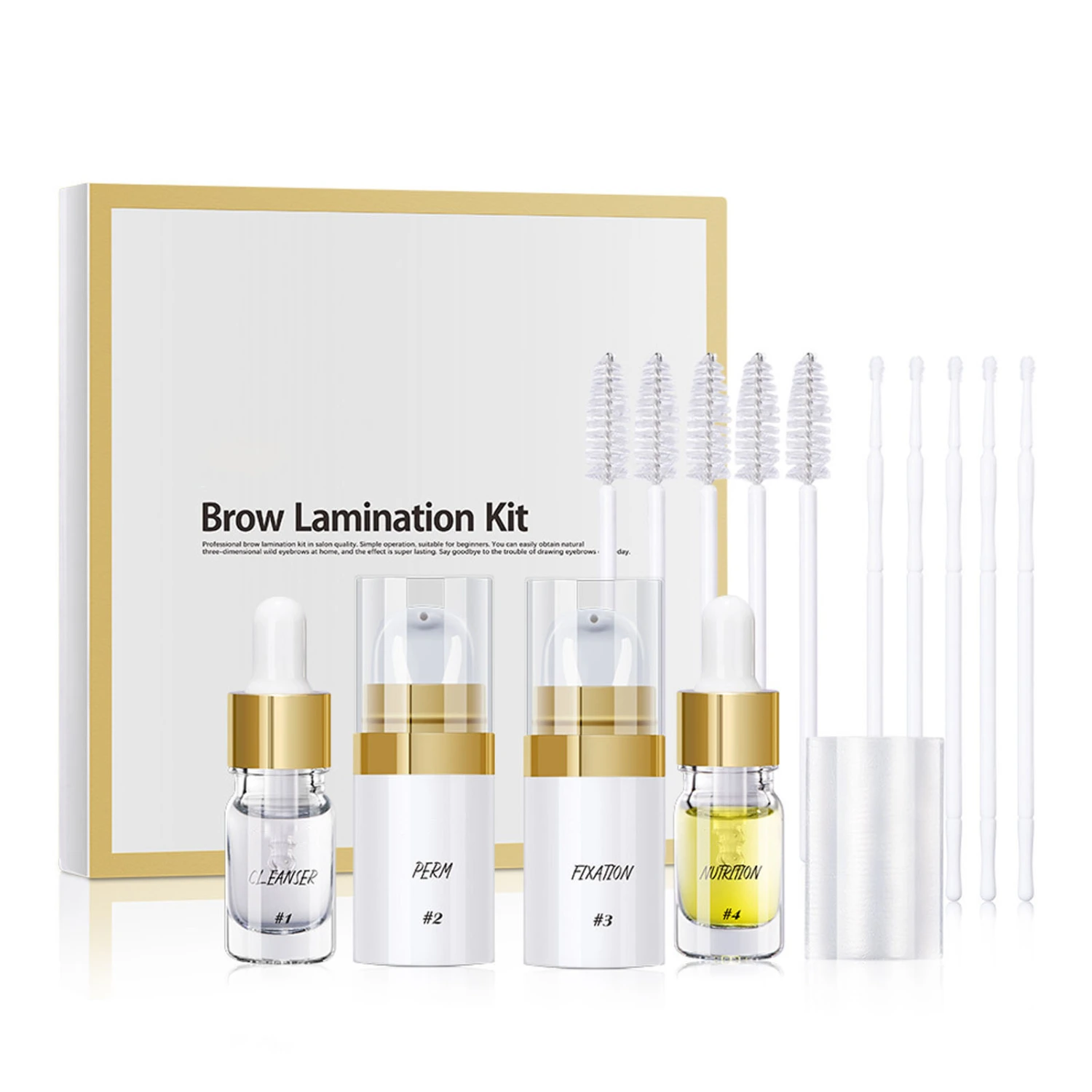Eyebrows Perming Kit Long Lasting Semi Permanent Eyebrow Lift Shaping Set with Brushes Swab 20ml
