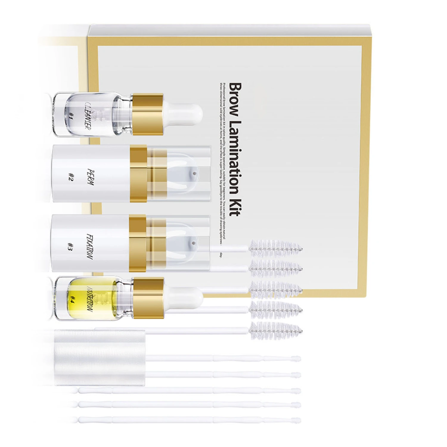 Eyebrows Perming Kit Long Lasting Semi Permanent Eyebrow Lift Shaping Set with Brushes Swab 20ml