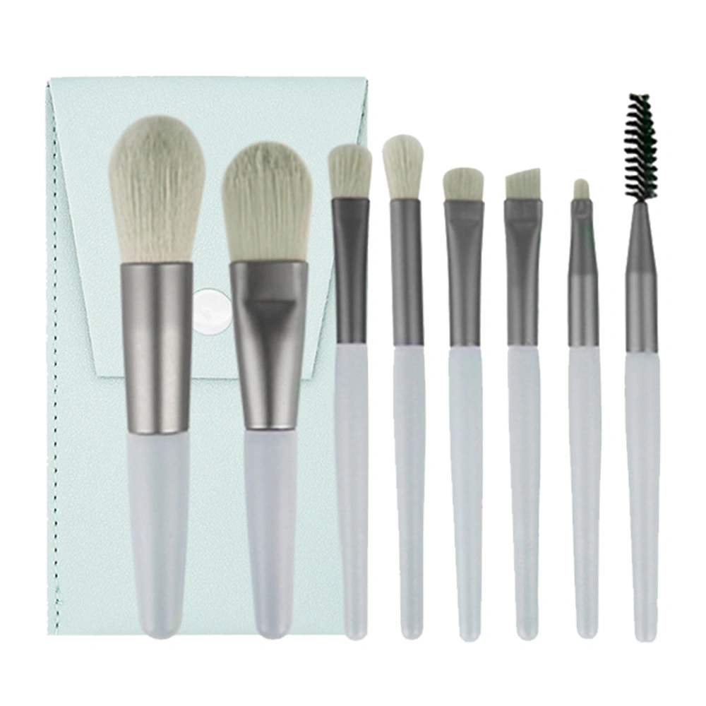 8Pcs Makeup Brush Set Portable Professional Eye Shadow Brush Cosmetic Brush Kit with Storage Bag for Women Grey Green