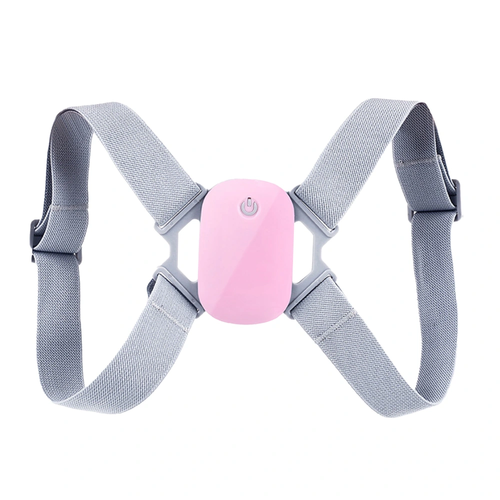 Smart Posture Corrector Back Brace Strap Adjust Auto Vibration Hunchback Prevention Back Straightener Pink