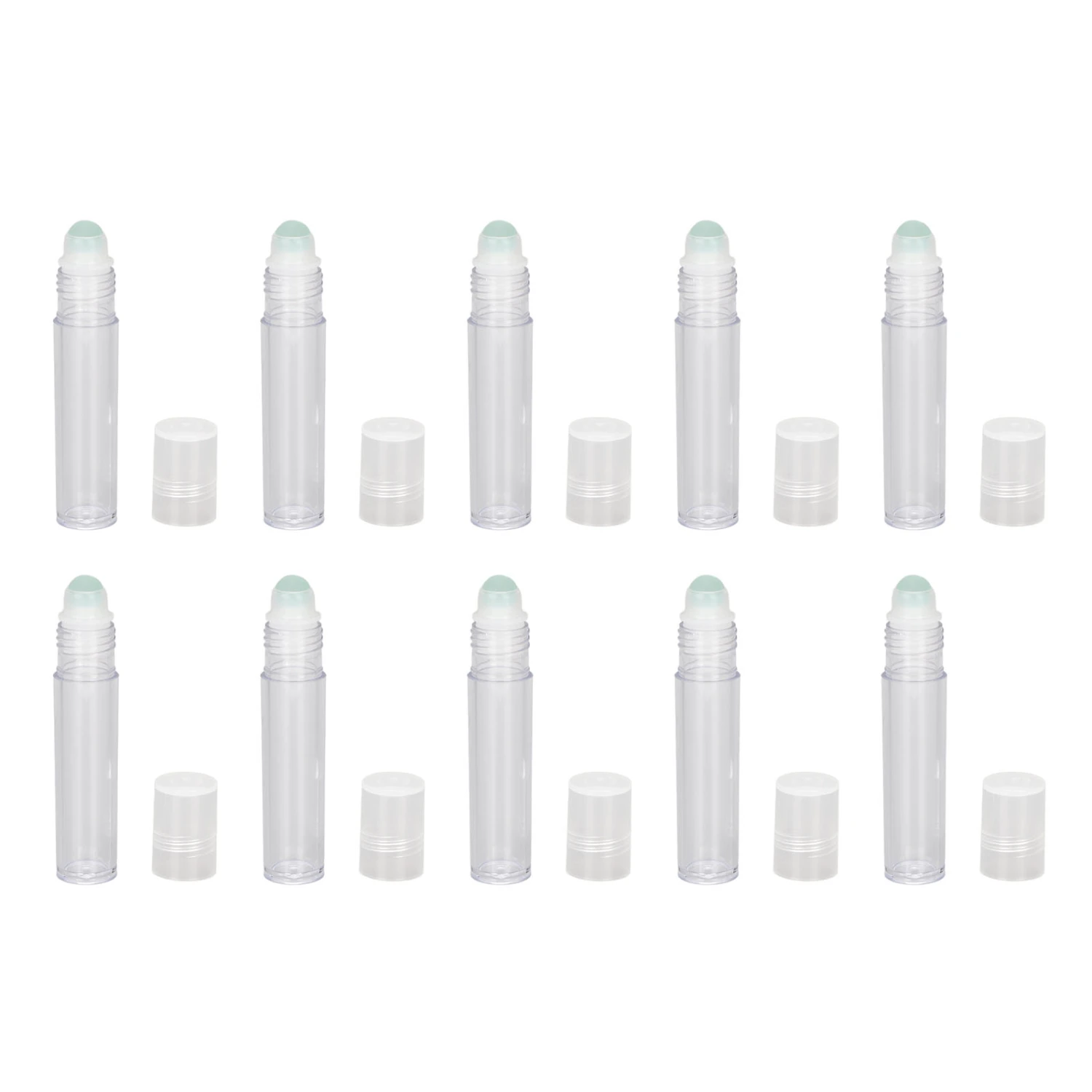 10pcs 7ML Roll On Bottle Plastic Travel Portable Empty Refillable Perfume Essential Oil Roller Bottles