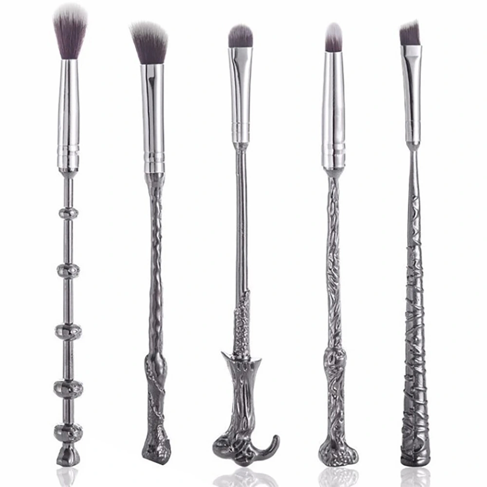 5Pcs Eye Makeup Brush Artificial Fiber Magical Wind Design Eyeshadow Brush Set for Home Travel Cosmetic