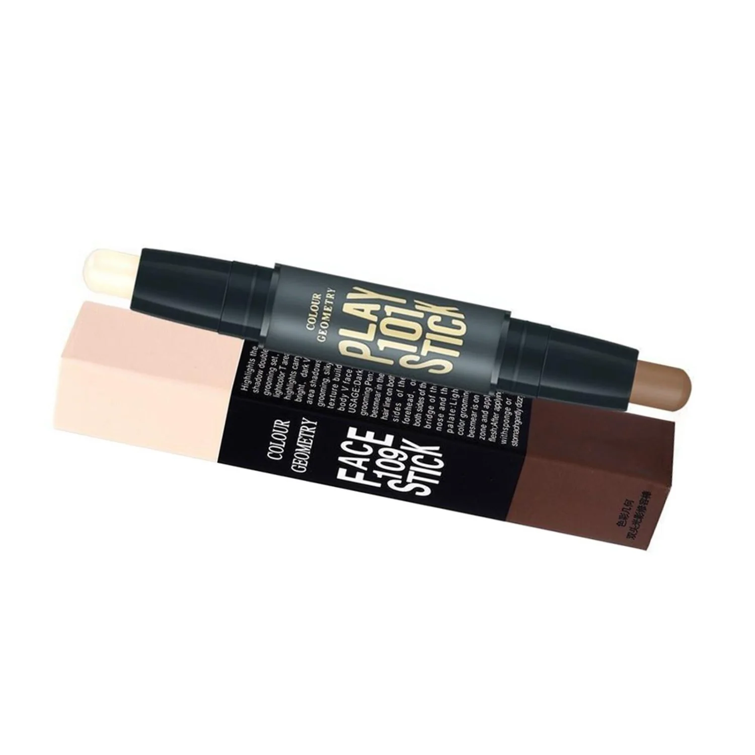 Highlighter Stick Double Ended Waterproof Brightener Highlighter Makeup Contouring Stick Type 2