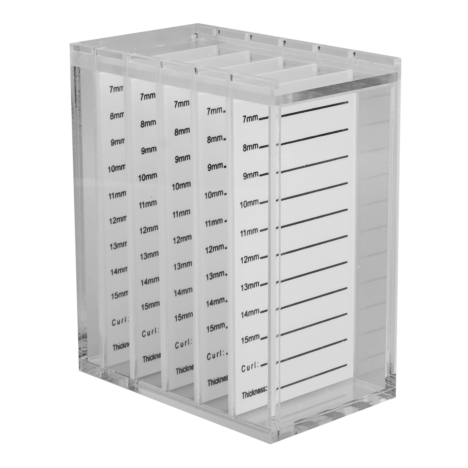 5 Layers Acrylic Eyelash Storage Box Clear Single Eyelash Implant Holder Case for Makeup Display Container