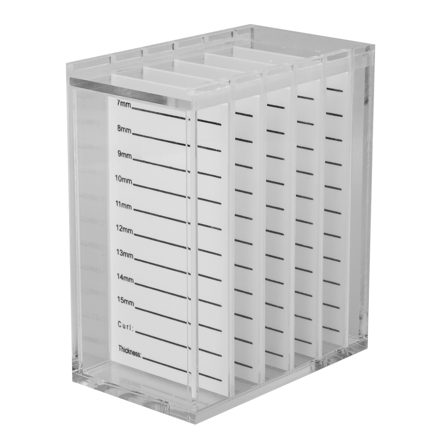 5 Layers Acrylic Eyelash Storage Box Clear Single Eyelash Implant Holder Case for Makeup Display Container