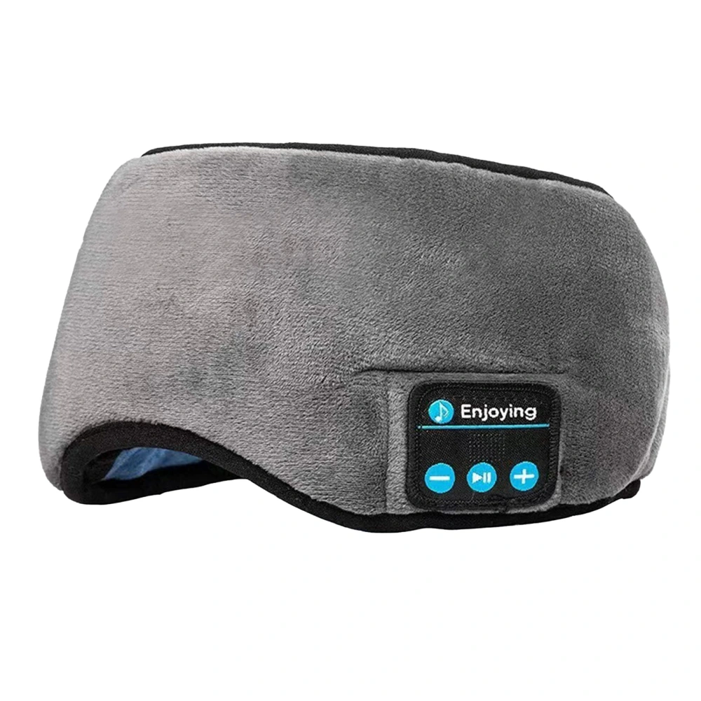 Sleeping Eye Cover Light Blocking Bluetooth 5.0 Connection Music Playing Electric Eye Pad Grey