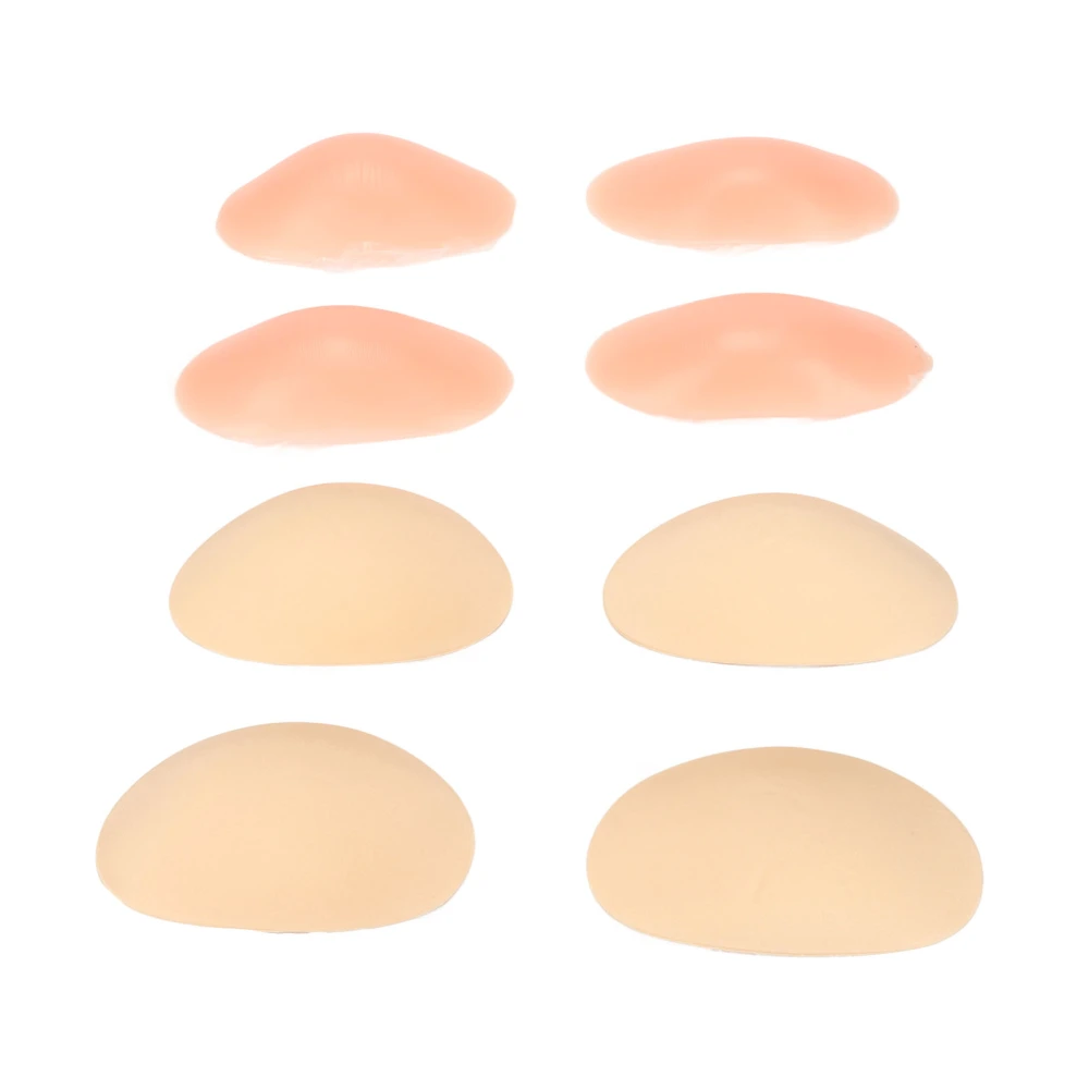 4 Pairs Shoulder Push Up Pads Silicone Sponge Adhesive Breathable Slip Resistance Reusable Shoulder Enhancer