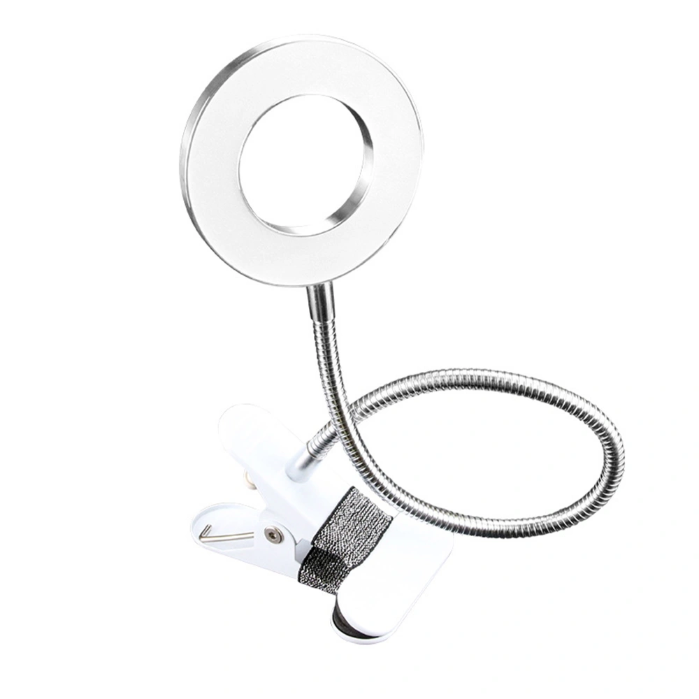 LED Desk Lamp Adjust Brightness Hollow Out Clip On Table Lamp for Reading Makeup Tattoo Annular Type