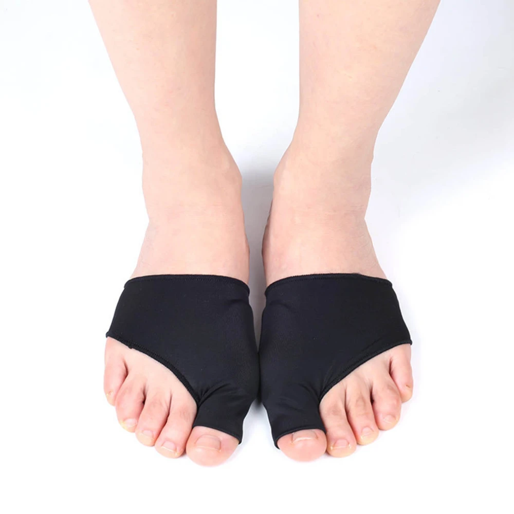 Bunion Corrector Sleeve Soft Stretchy Breathable Protective Support Big Toe Separator Sock for Men Women Black L (Size 40‑45)