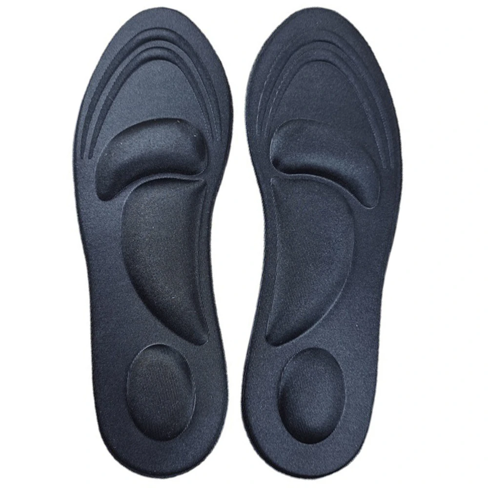 1 Pair Women and Men Insoles Soft Foam Breathable Sweat Absorbing Shock Absorbing Deodorization Arch Support Insole Black Women 35‑40