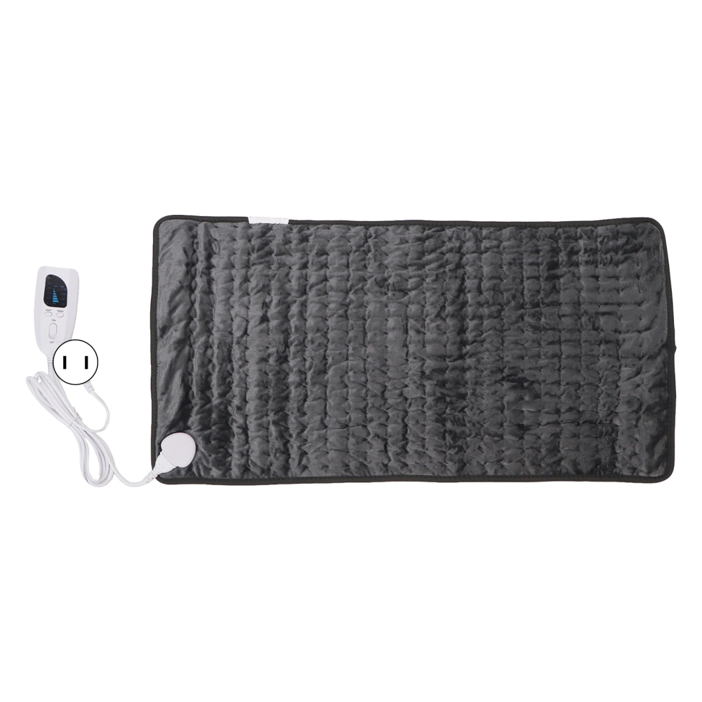 Electric Warmer Pad Soft 6 Heat Settings Auto Electric Heated Blanket Dark Green 29.9 X 15.7in US Plug 100‑120V