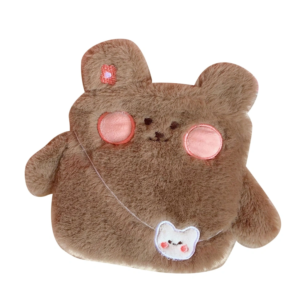 Cartoon Animal Hot Water Bag Leakproof Explosion Proof Portable Hot Water Bottle with Soft Cover for Kids Adults 3# Brown Bear