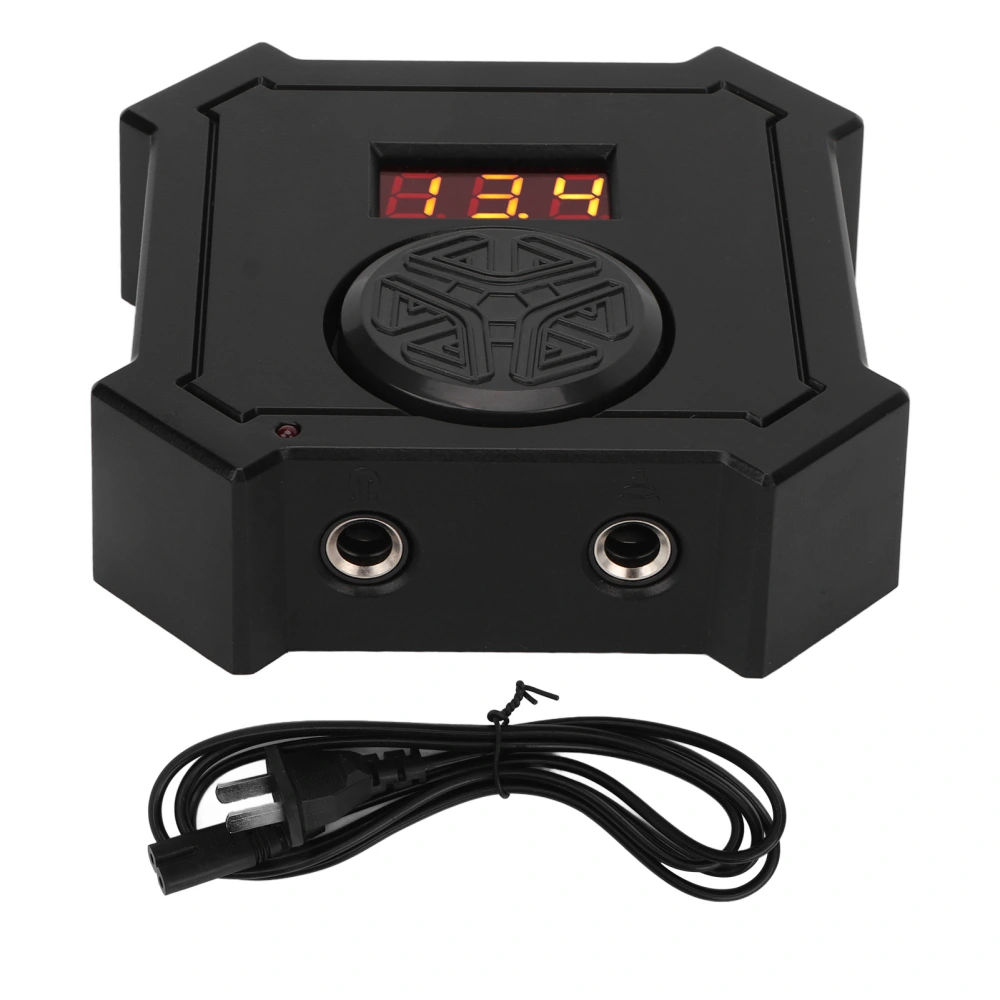 Tattoo Machine Power Supply LED Digital Display Adjustable Tattoo Power Supply Box Black 90‑