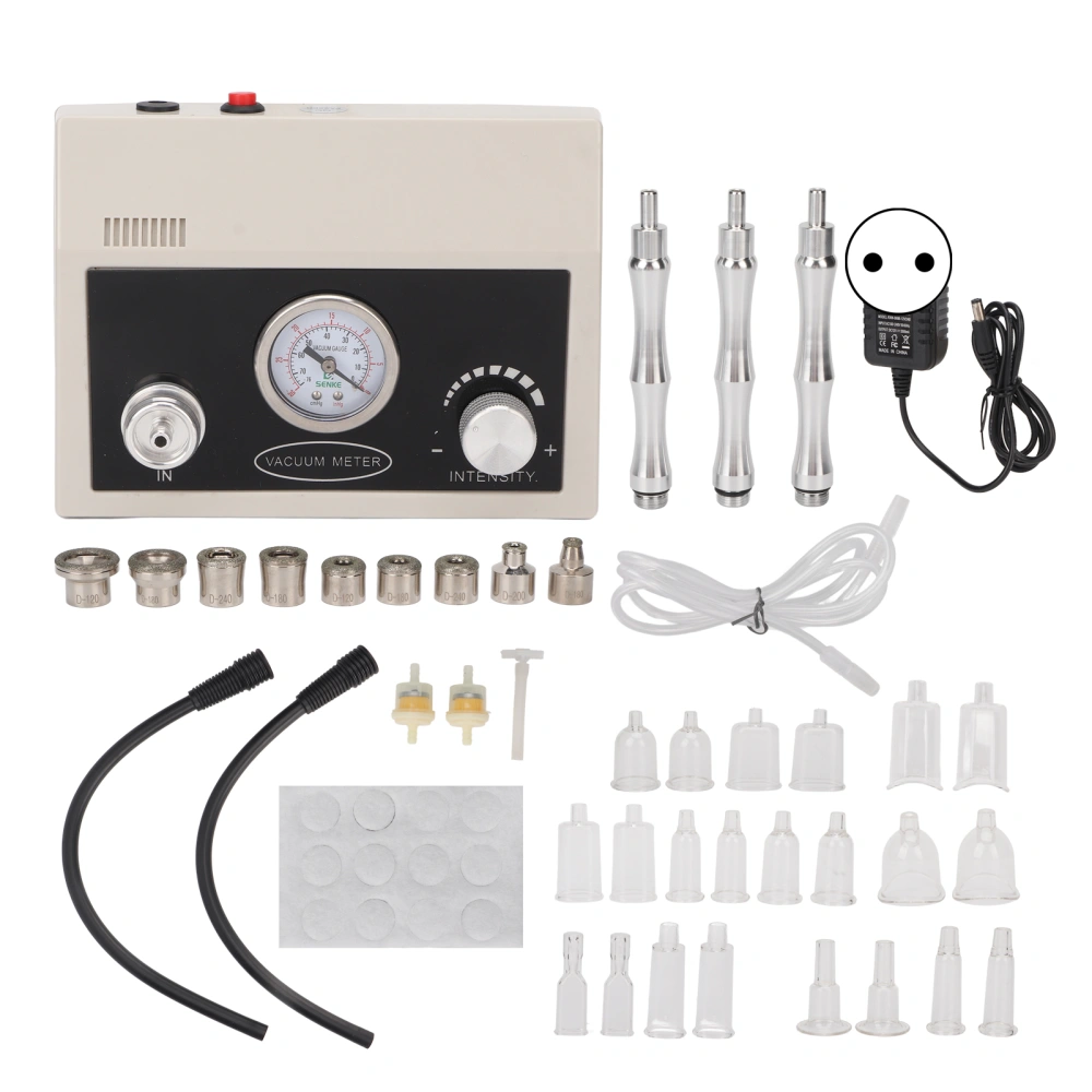 Diamond Microdermabrasion Machine Blackhead Removal Dredging Meridian Vacuum Dermabrasion Beauty Device 100‑240V EU Plug