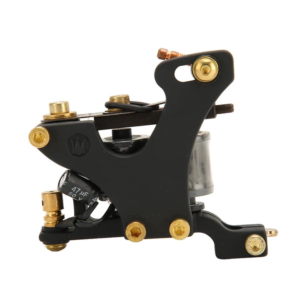 Coil Tattoo Machine 10 Wraps Alloy Frame Lightweight Coil Tattoo Machine Shader Professional Tattooist Black Type 1