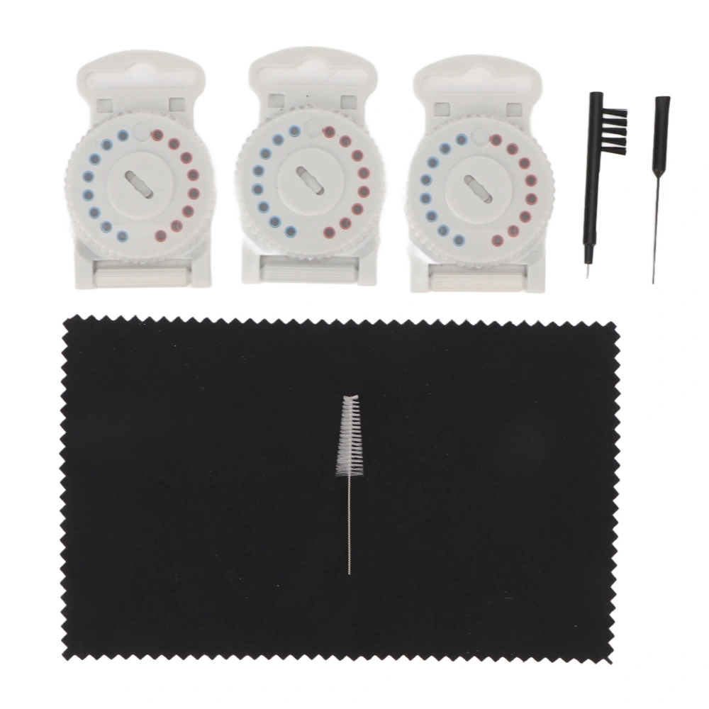 Hearing Amplifier Cleaning Kit Replacement Wax Filters Set with Cloth Brushes for Siemens