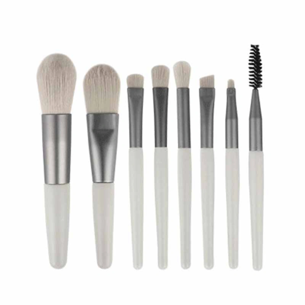 Makeup Brushes Set 8 Pcs Compact Portable Environmentally Friendly Makeup Brushes for Travel