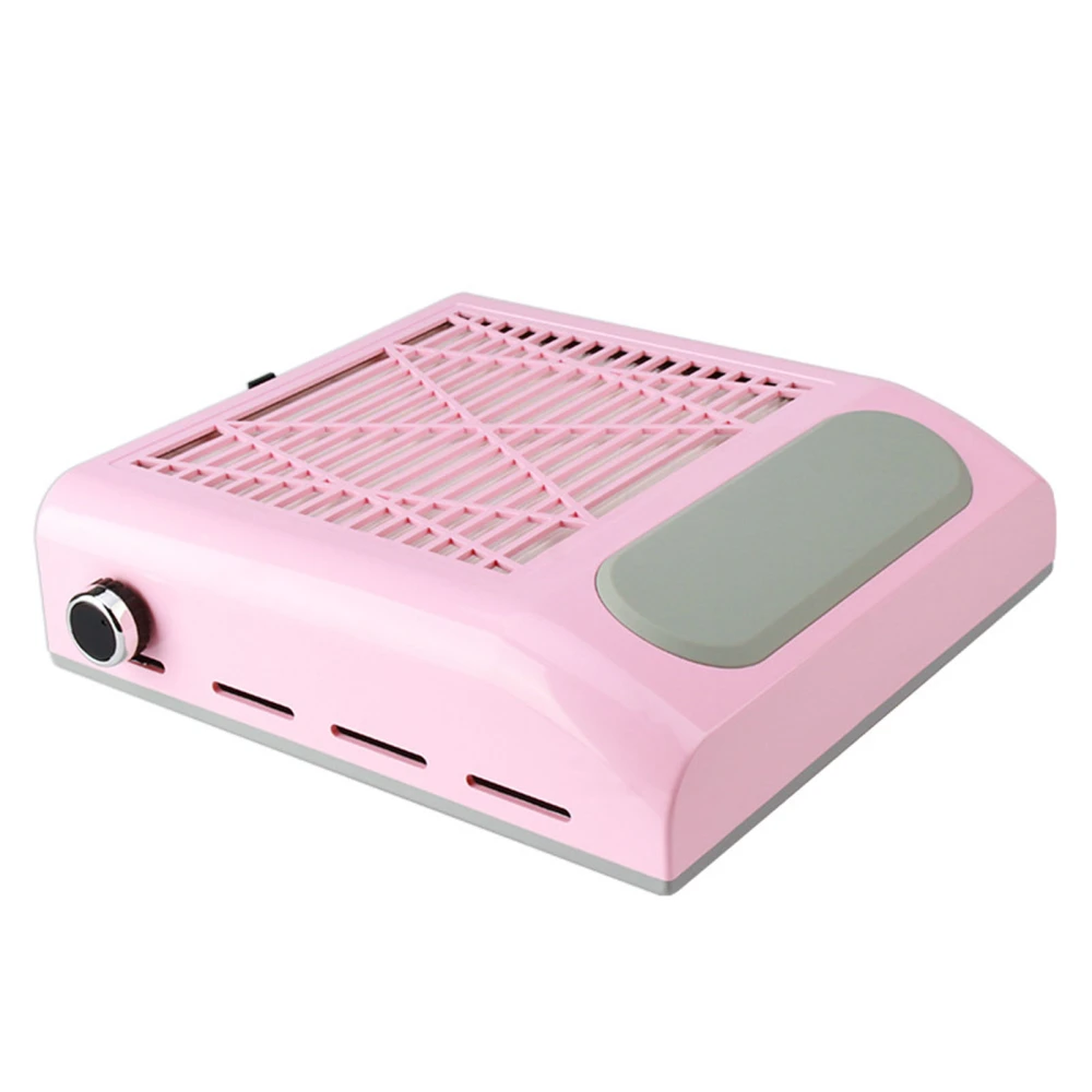 Nail Dust Collector Vacuum 80W High Power Strong Suction Adjustable Speed Nail Dust Vacuum Machine Pink