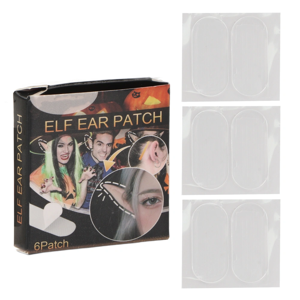 6pcs Cosmetic Ear Tapes Waterproof Sweatproof Concealed Clear Transparent Cosmetic Ear Corrector Sticker