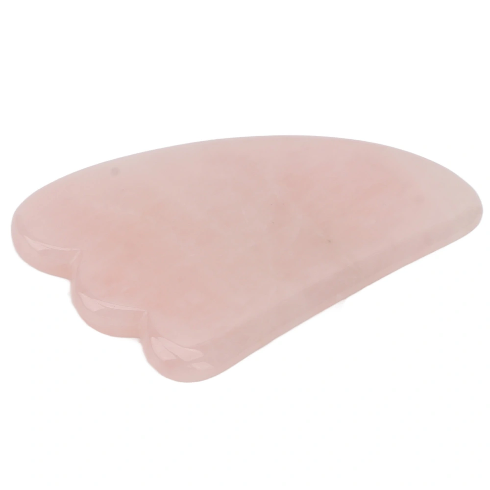 Scrapping Plate Highly Polished Translucent Pink Crystal Comfortable Grip Gua Sha Board for Massage Shop