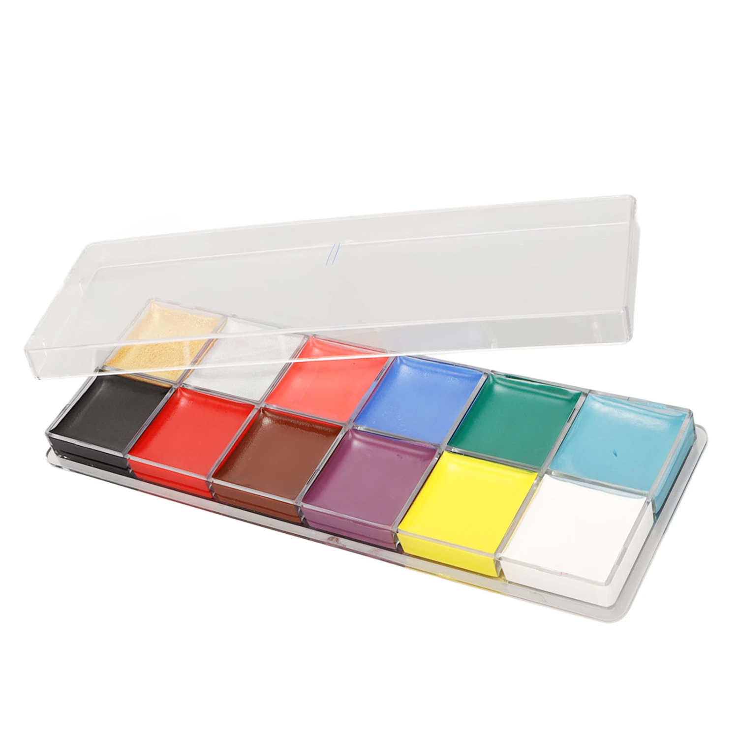 Face Paint Palette 12 Colors Oily Hypoallergenic Highly Pigmented Washable Professional DIY Body Paint Kit