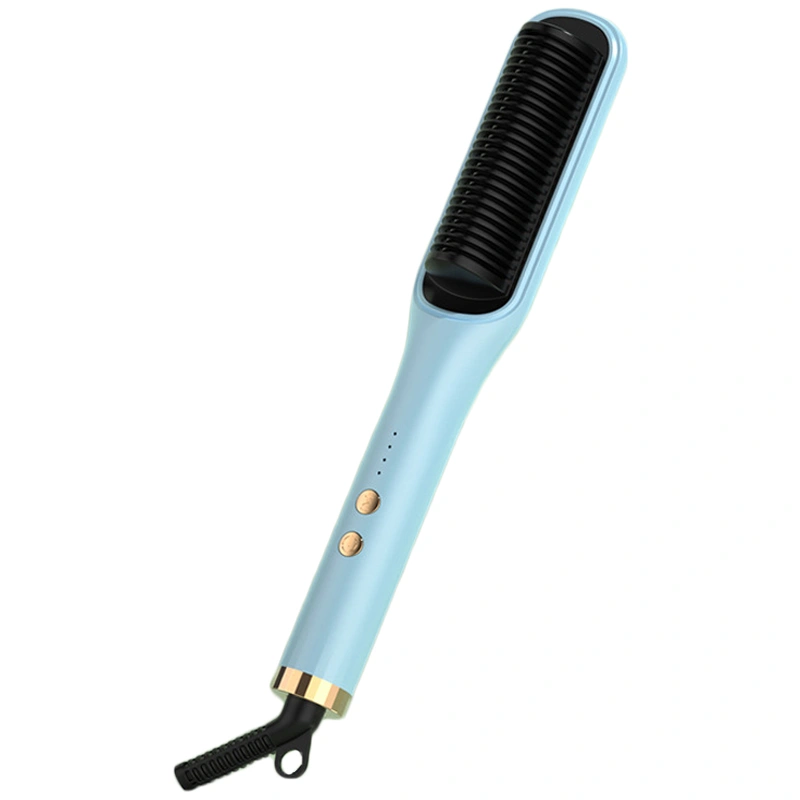 Hair Straightener Comb Intelligent Thermostat Negative Ion Dual Use Hair Straightening Brush Curling Iron US Plug 220V