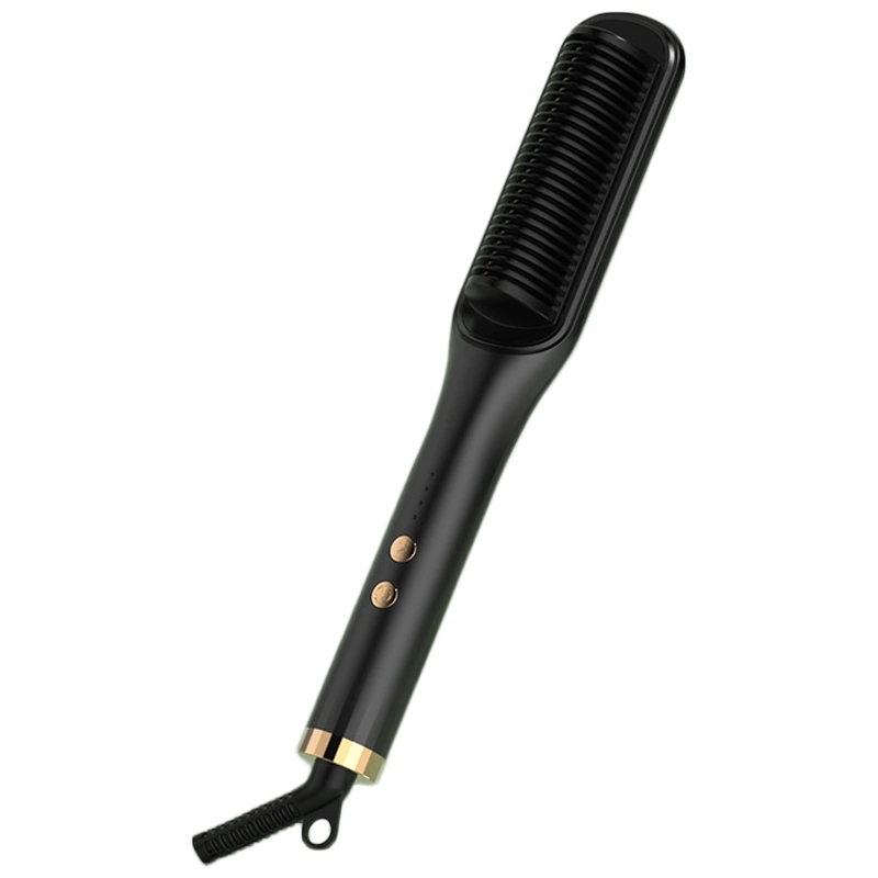 Hair Straightener Comb Intelligent Thermostat Negative Ion Dual Use Hair Straightening Brush Curling Iron US Plug 220V