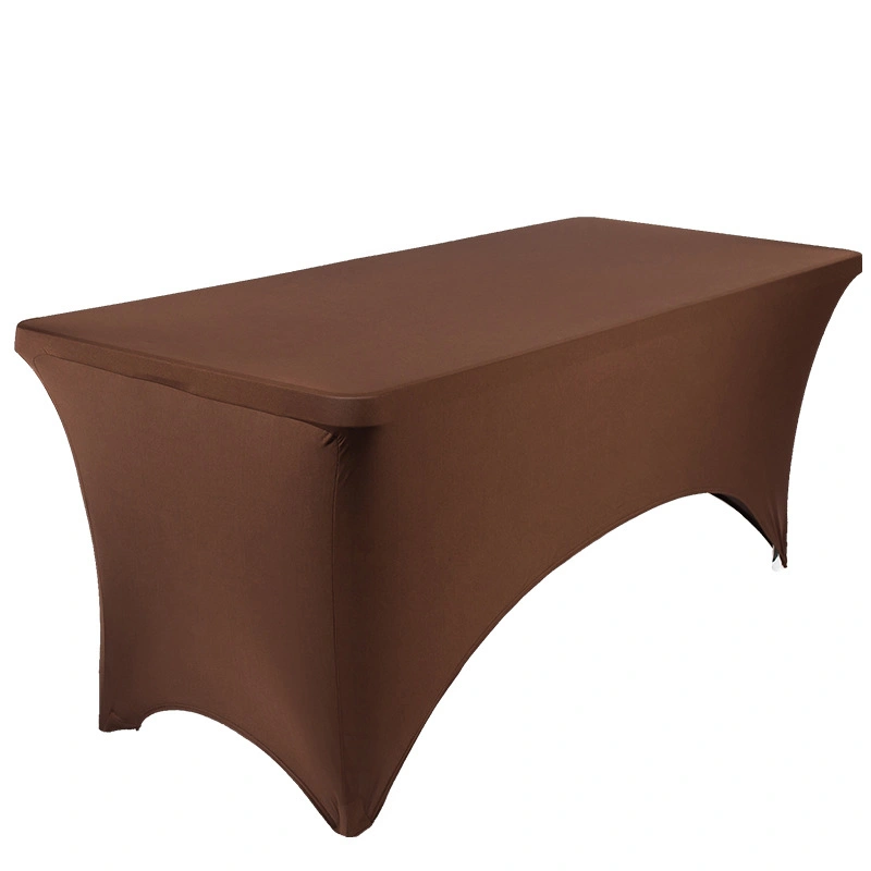 Tablecloths Stretchy Breathable Washable Lightweight Table Cover for Salon Party Home chocolate 6FT (72.05 X 29.92 X 29.92in)