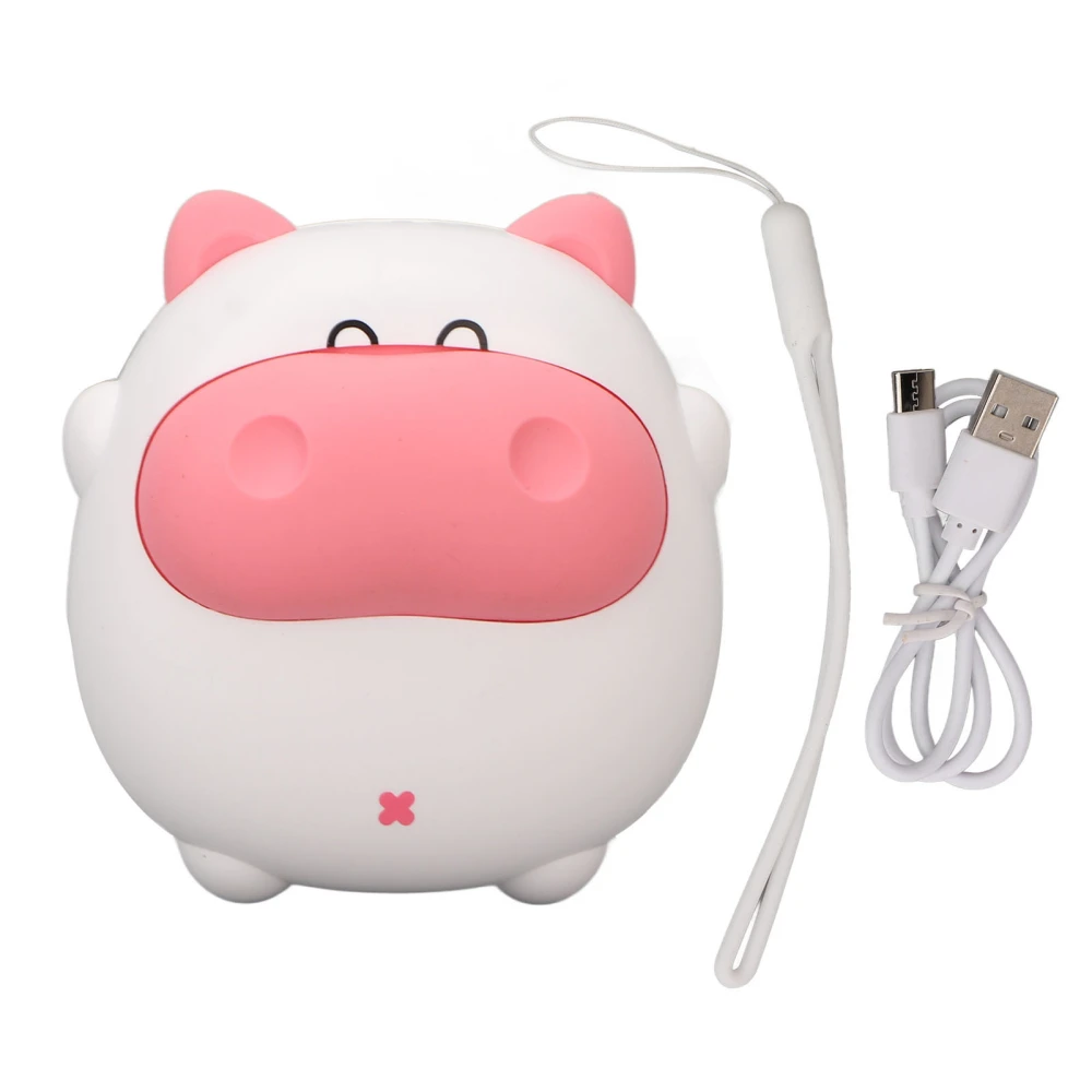 Electric Hand Warmer USB Rechargeable Mini Cartoon Portable Lamp Electric Hand Heater for Winter White