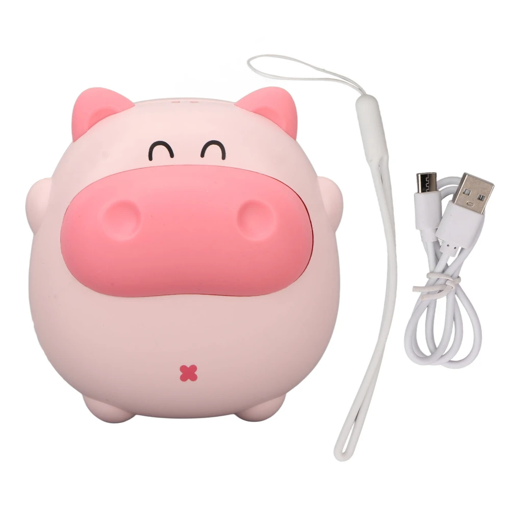 Electric Hand Warmer USB Rechargeable Mini Cartoon Portable Lamp Electric Hand Heater for Winter Pink